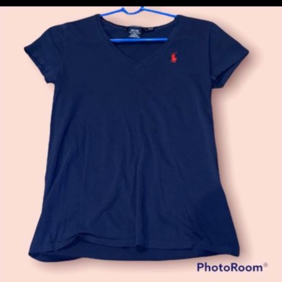 BUNDLE Ralph Lauren V Neck Navy Short Sleeve - Picture 2 of 4